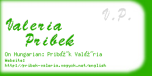 valeria pribek business card